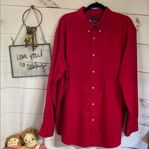Chaps Other - Chaps; Red; Button Down; Dress Shirt; XXL
